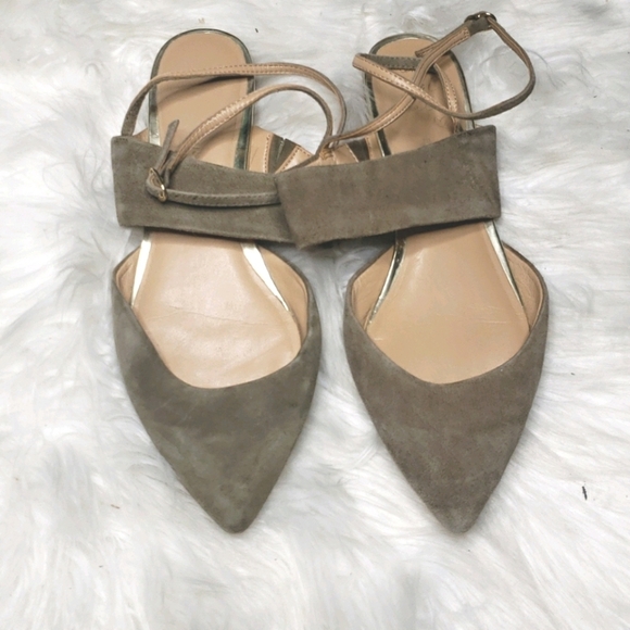 Banana Republic Suede Wrap Around Flats - Picture 2 of 9